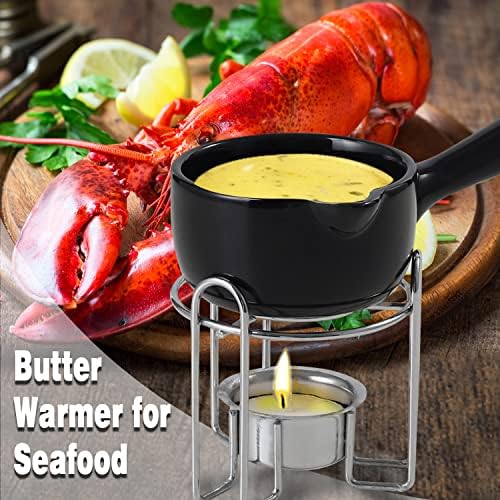 Artestia Butter Warmer For Seafood Set Of 4 Cermic Lobster Buttter